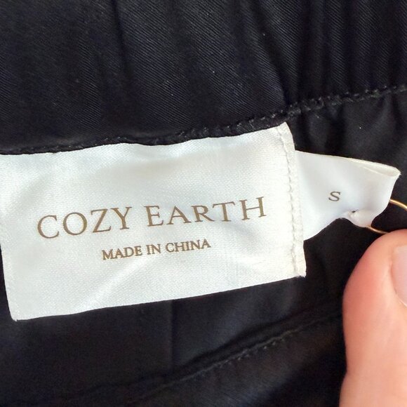 Cozy Earth Silk Black Serenity Pants Womens Straight Leg‎ Pajama Size Small - Picture 3 of 8